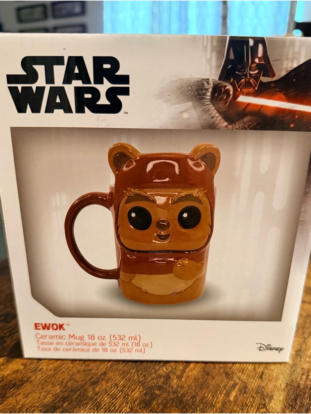 Star Wars Figural Ewok Ceramic Mug - New in box - Brown and Tan